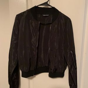 Black crop light bomber